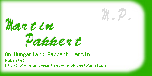 martin pappert business card